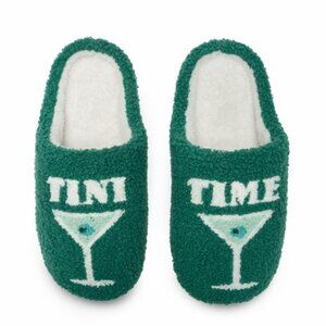 Indoor / Outdoor Slippers - Martini "Tini Time" - Green  M/L